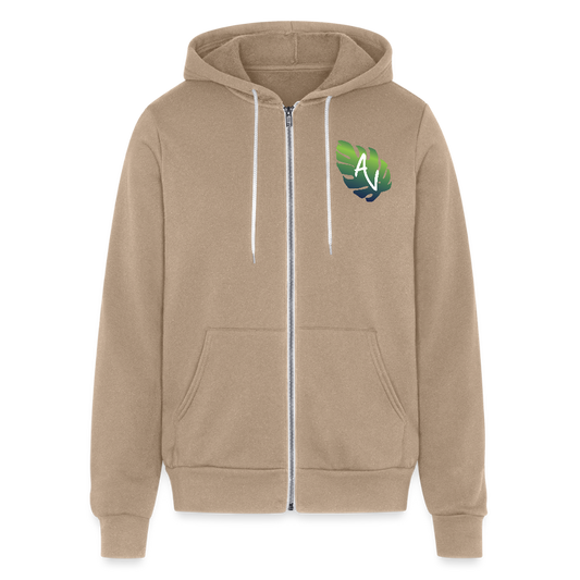 Adventure Villa Classic Zip Hoodie - tan