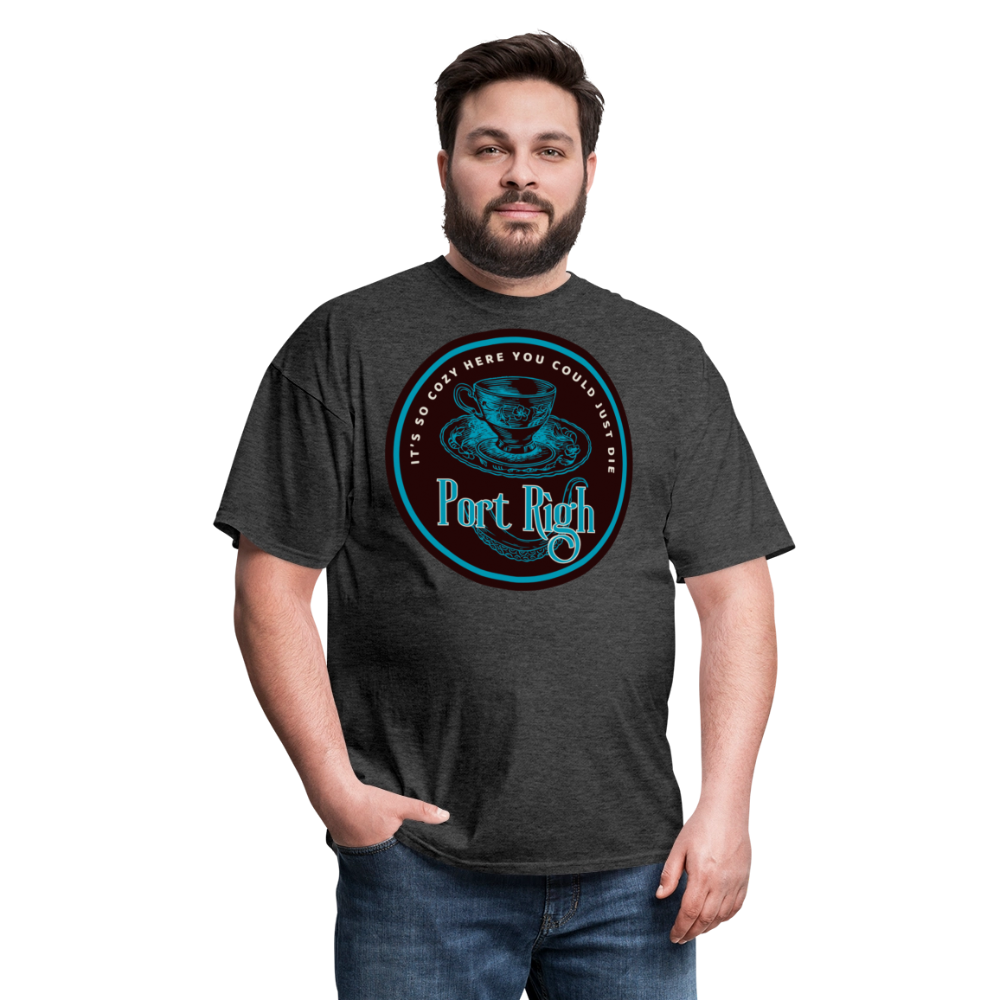 Port Righ logo T-Shirt - heather black