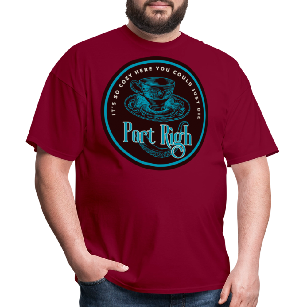 Port Righ logo T-Shirt - burgundy