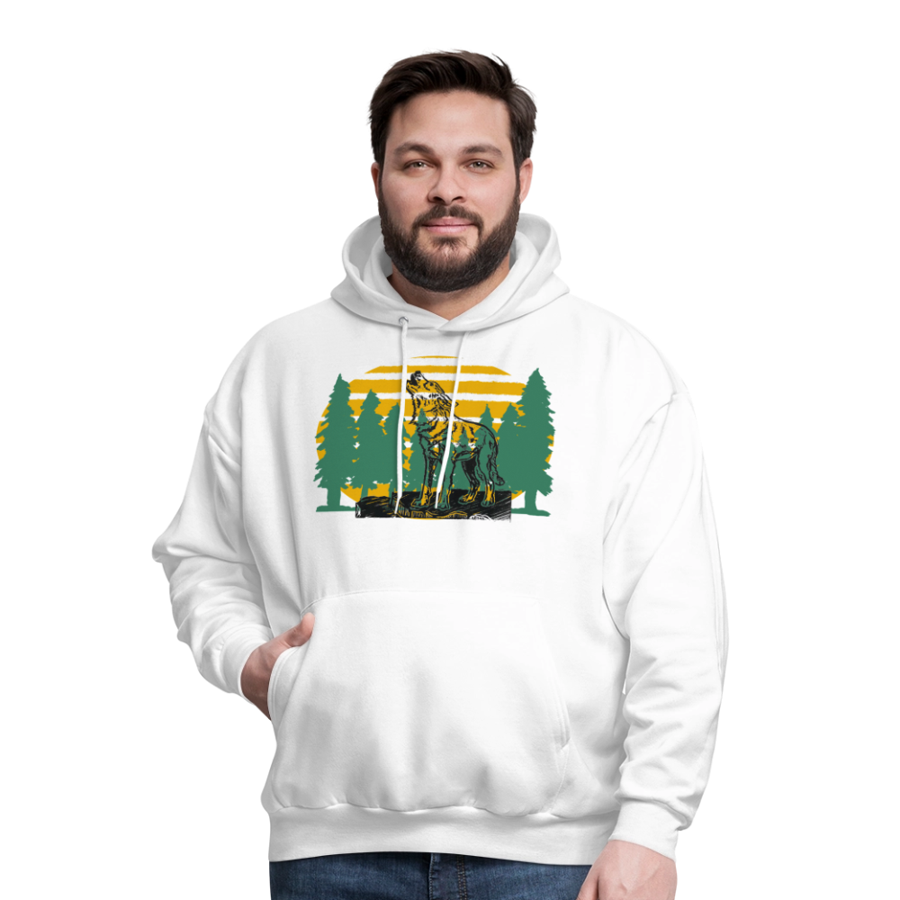 Wolf in the woods - white