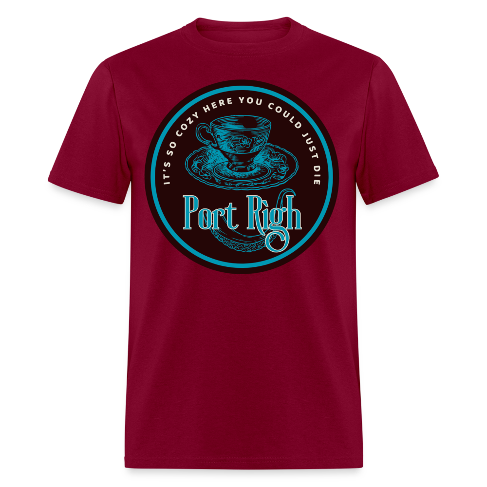 Port Righ logo T-Shirt - burgundy