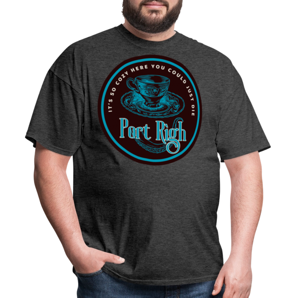Port Righ logo T-Shirt - heather black