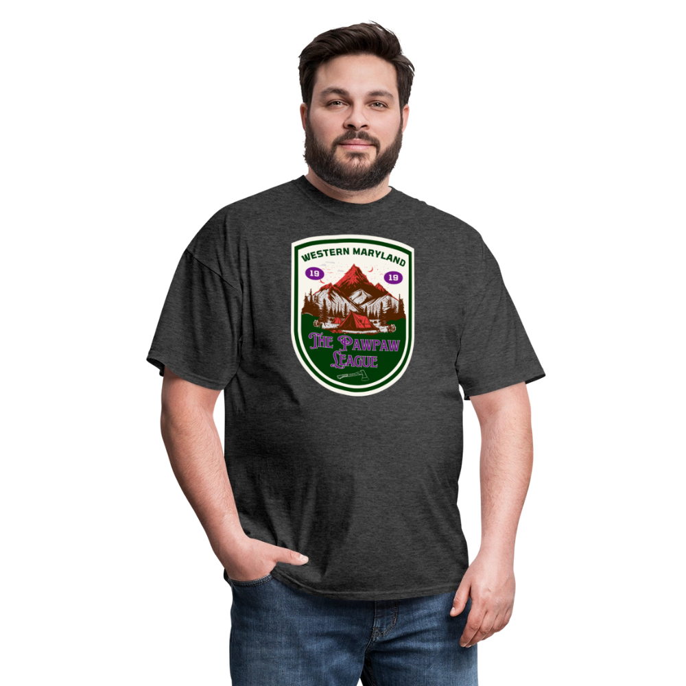 Port Righ logo T-Shirt - heather black