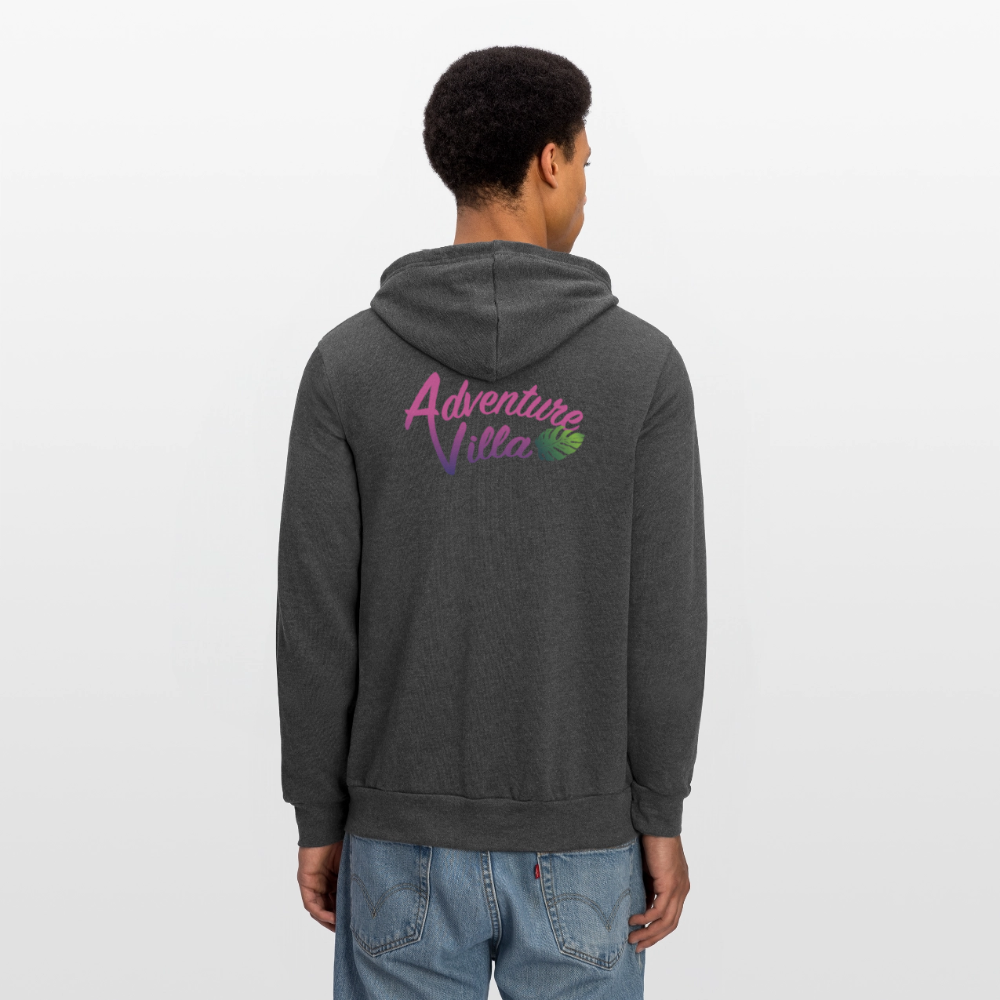 Adventure Villa Classic Zip Hoodie - charcoal grey