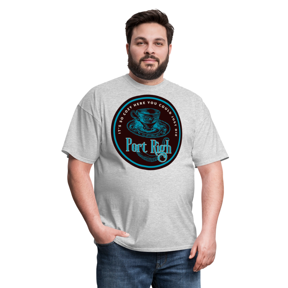 Port Righ logo T-Shirt - heather gray
