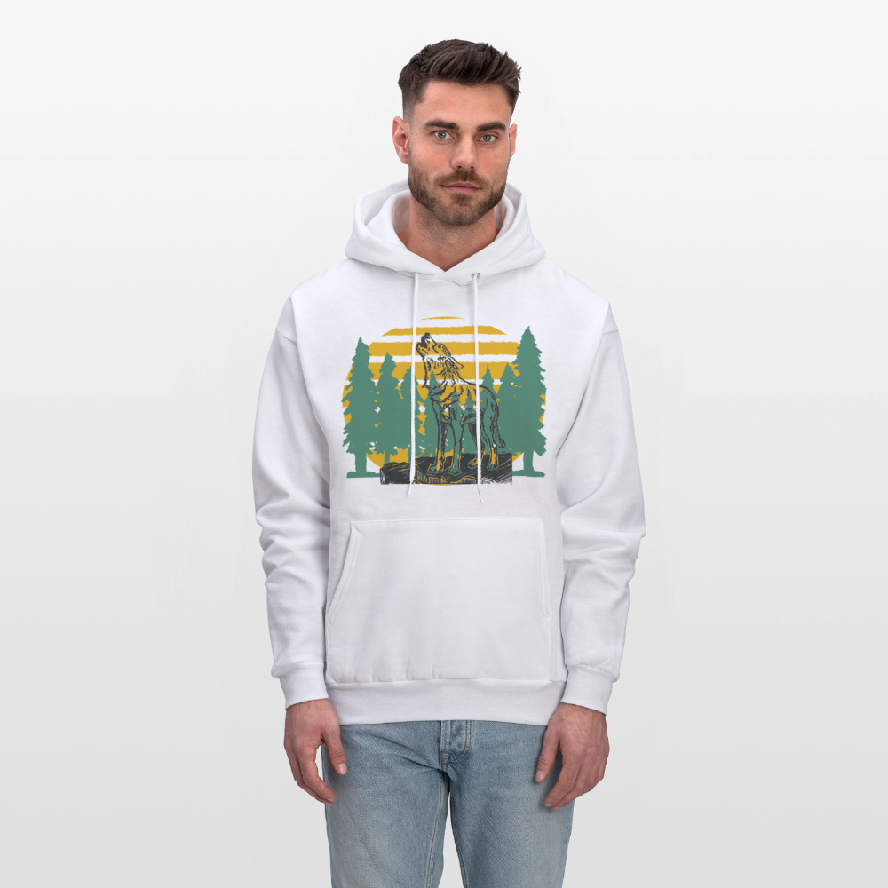 Wolf in the woods - white