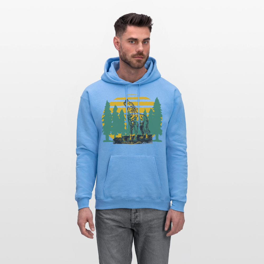 Wolf in the woods - carolina blue