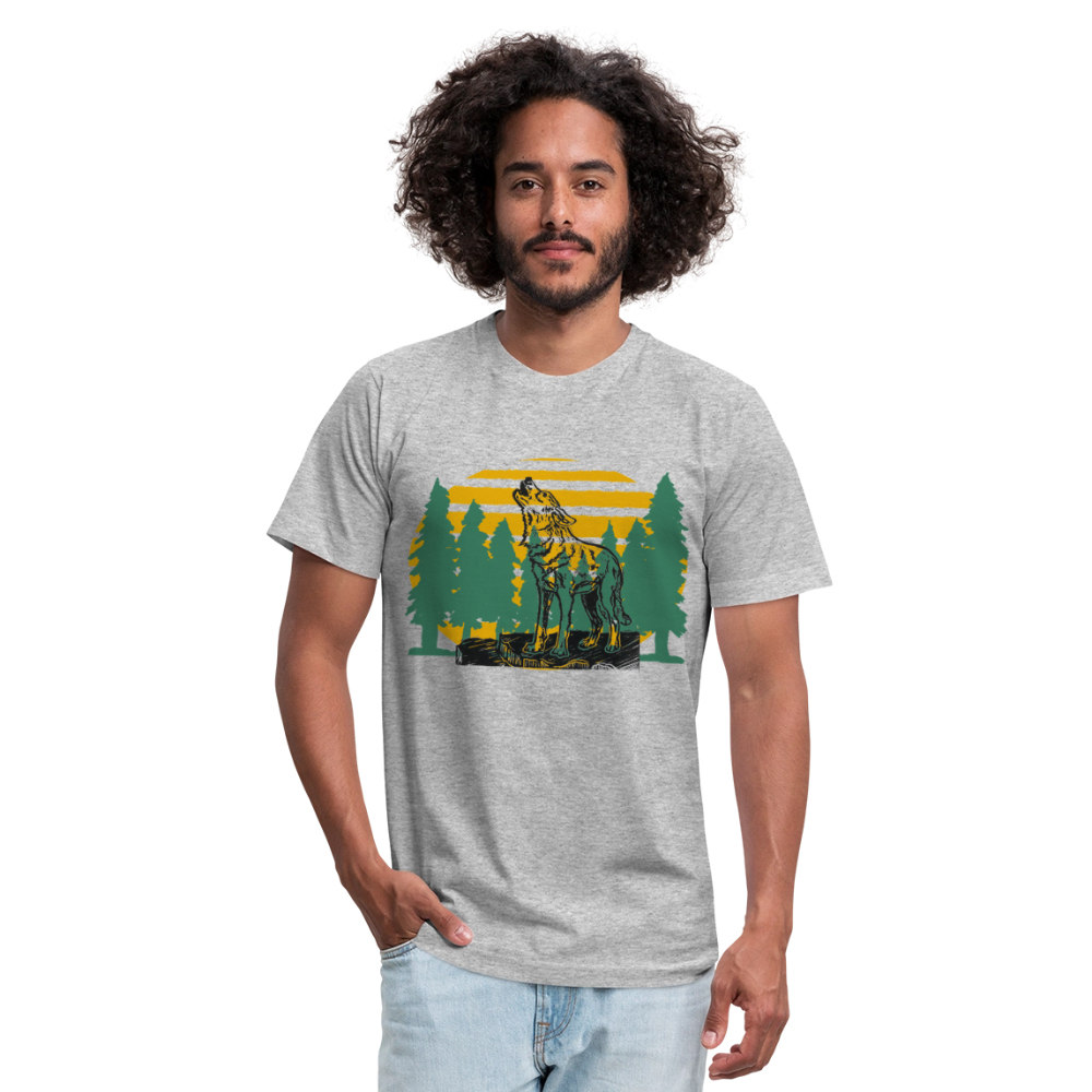 Wolf in the Trees - heather gray