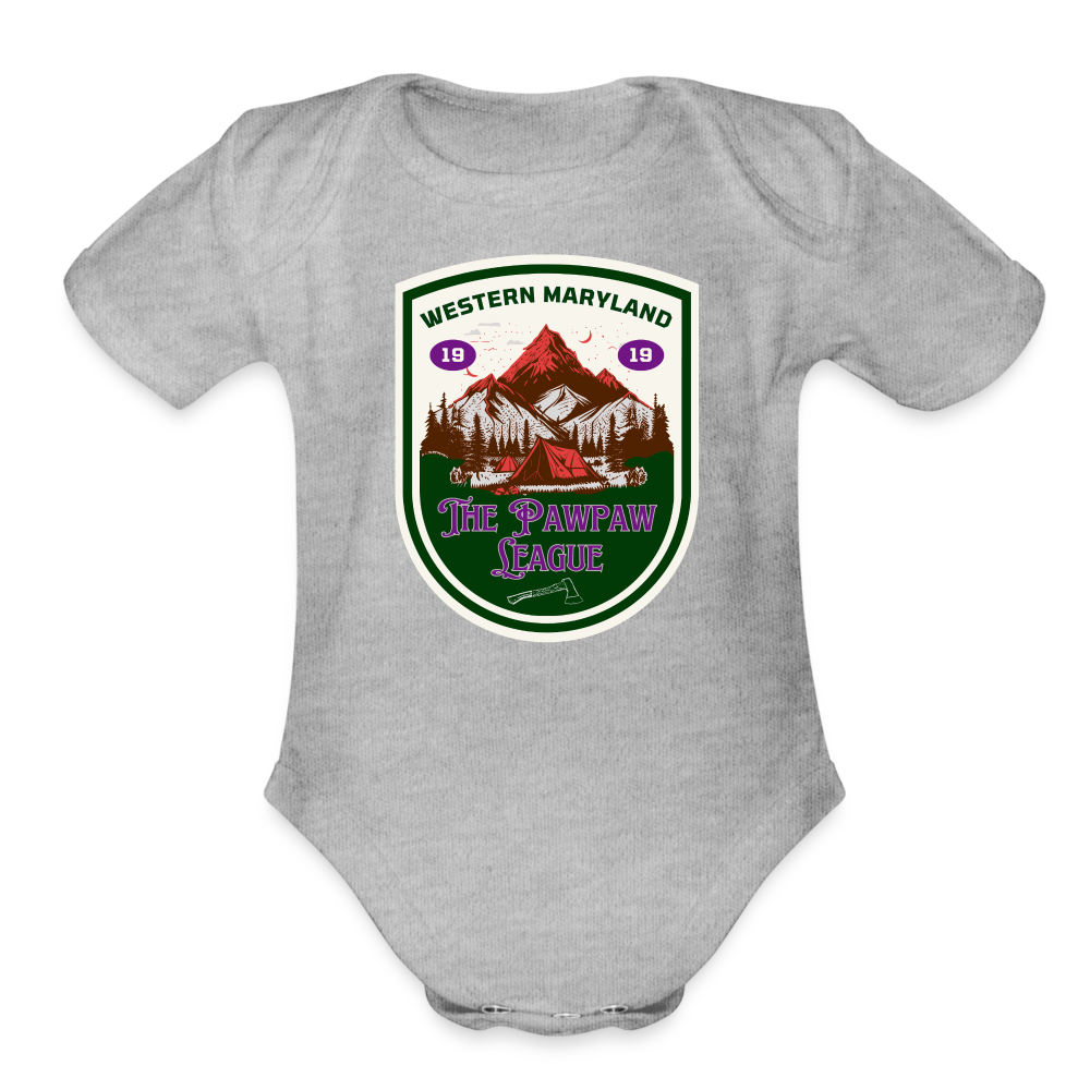 The Pawpaw League Logo Baby - heather grey