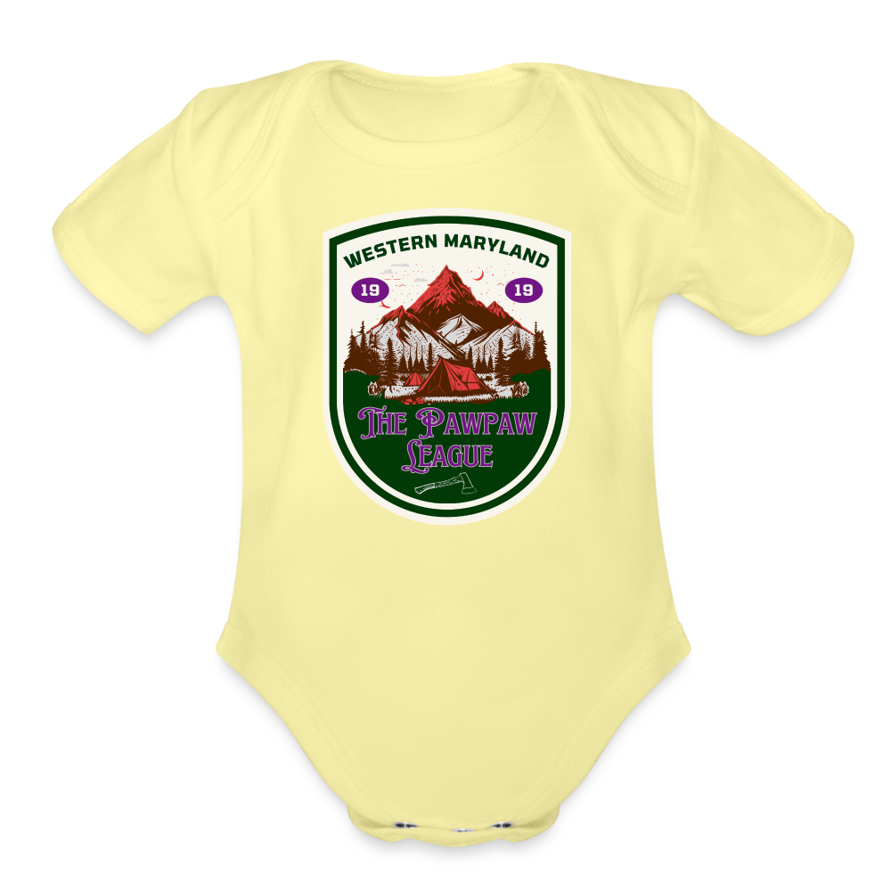 The Pawpaw League Logo Baby - washed yellow