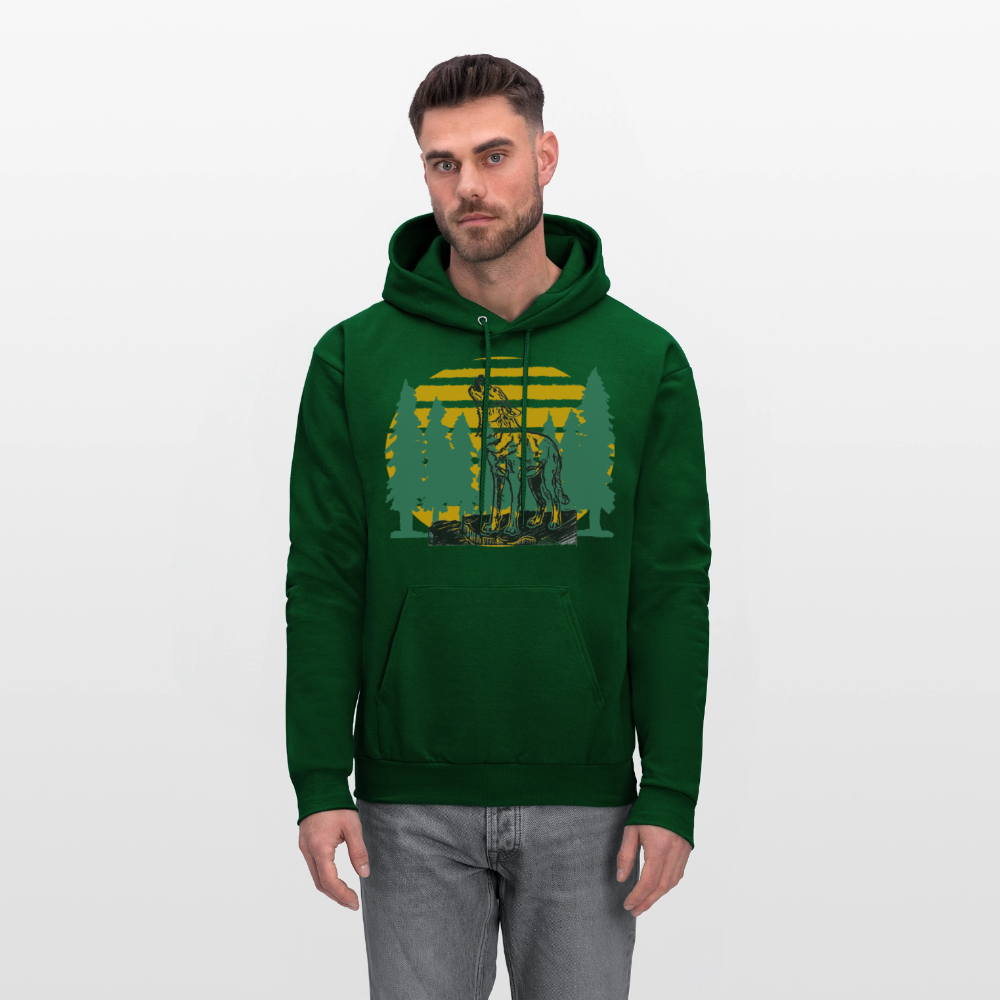Wolf in the woods - forest green