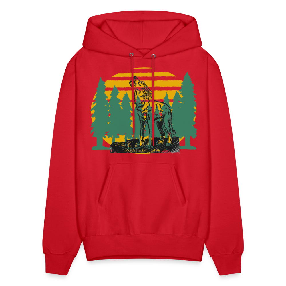 Wolf in the woods - red