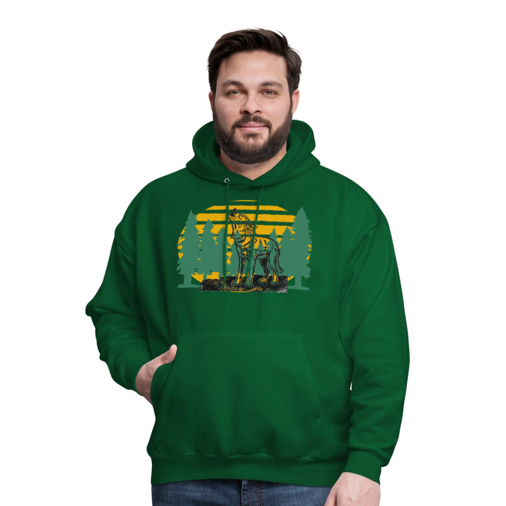 Wolf in the woods - forest green