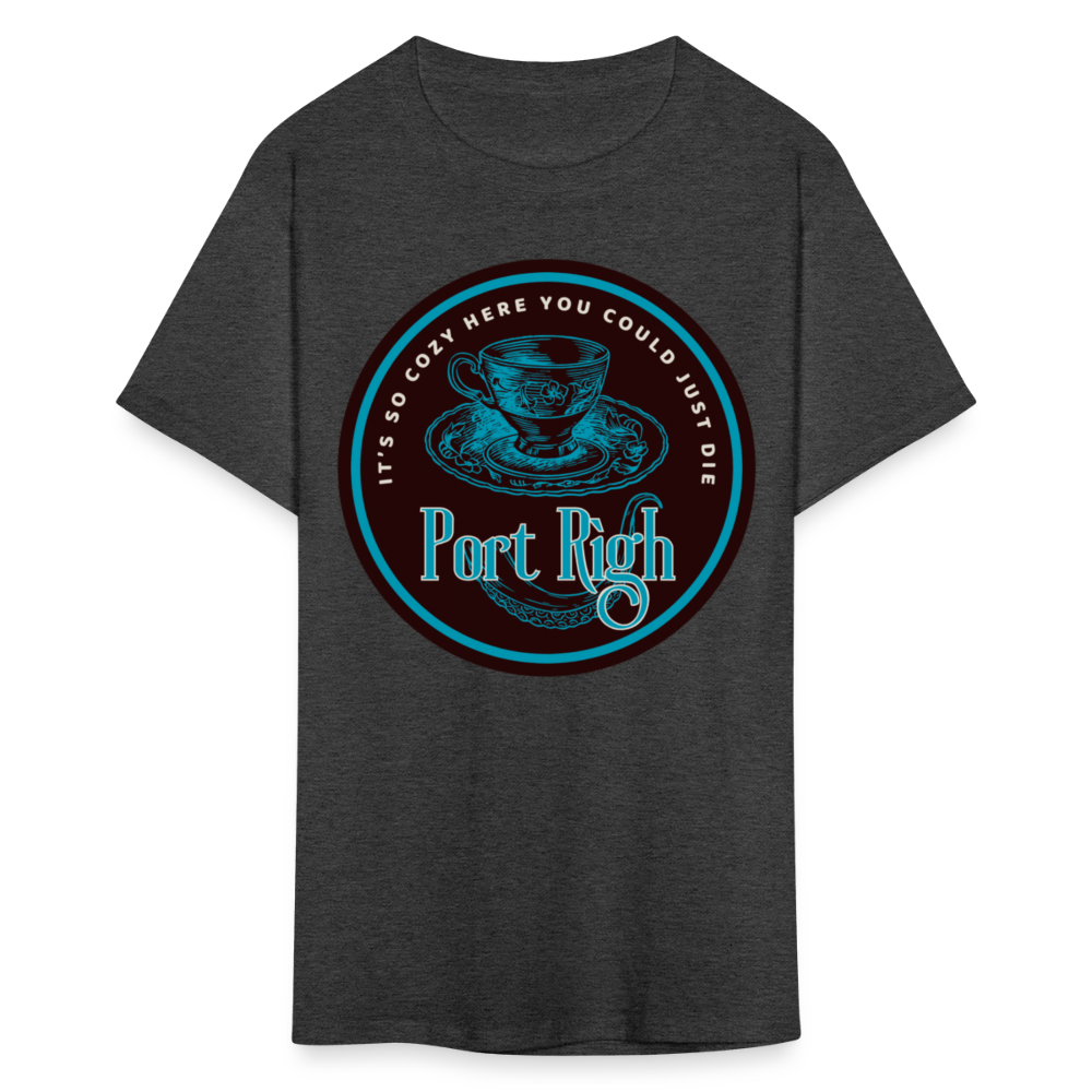Port Righ logo T-Shirt - heather black