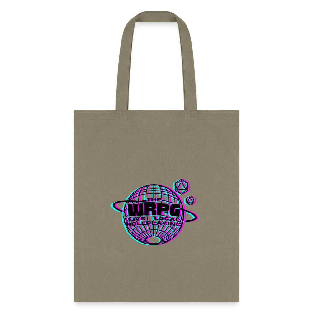the WRPG 3d logo black Tote Bag - khaki