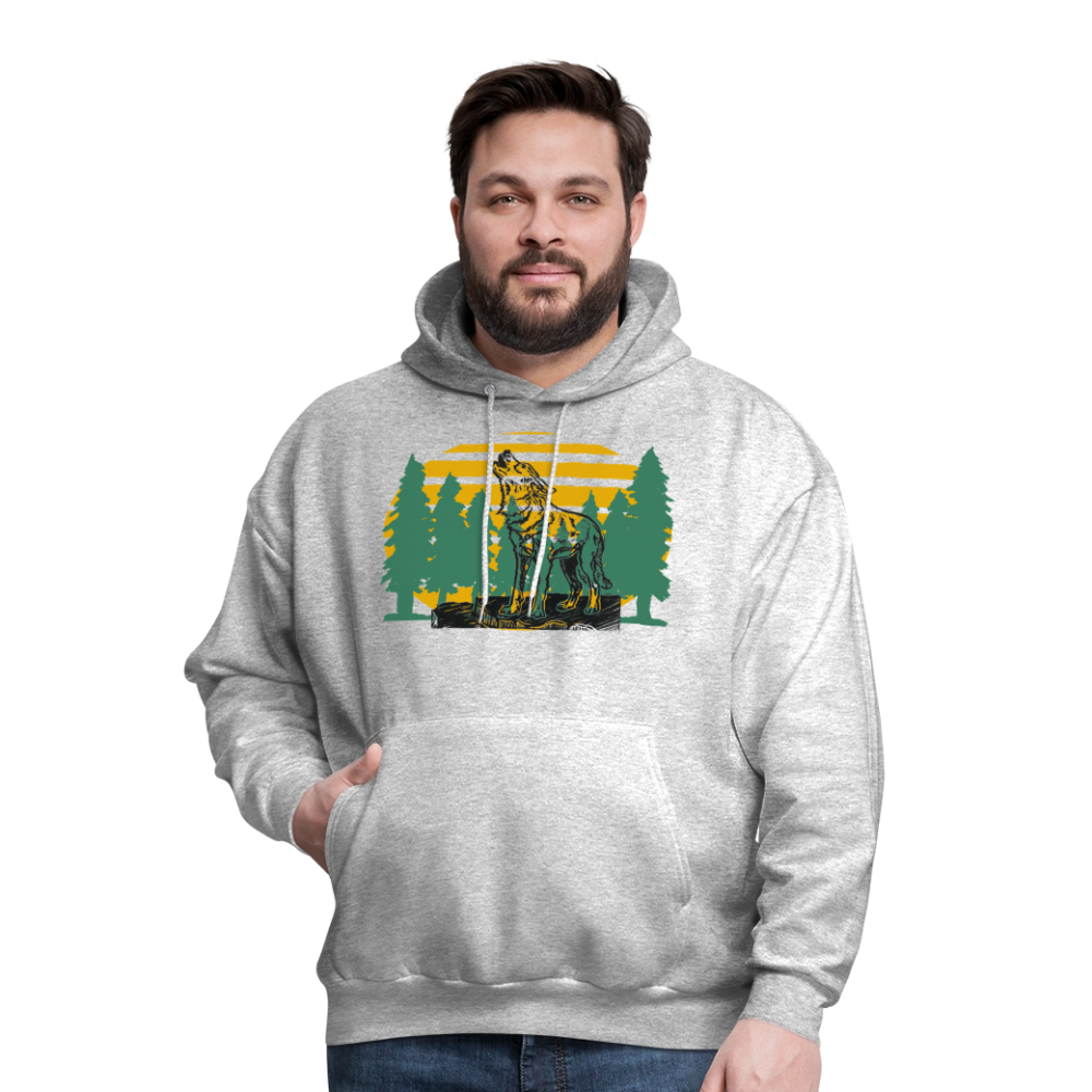 Wolf in the woods - heather gray