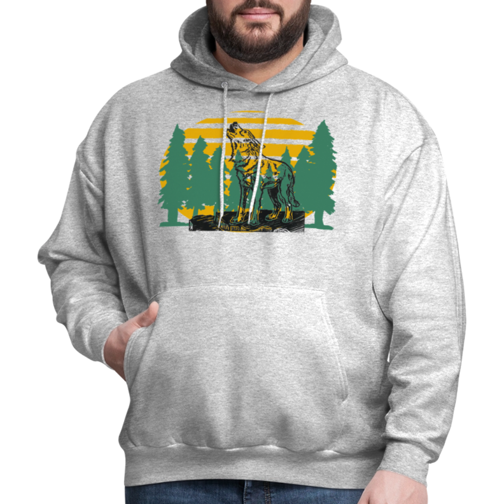 Wolf in the woods - heather gray