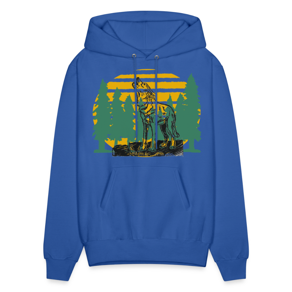 Wolf in the woods - royal blue
