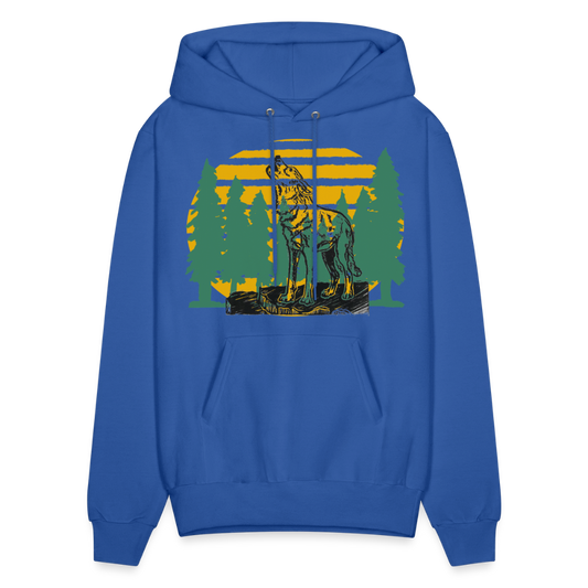 Wolf in the woods - royal blue