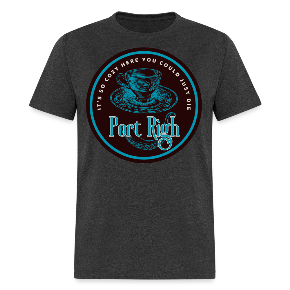 Port Righ logo T-Shirt - heather black