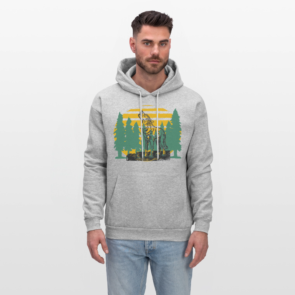 Wolf in the woods - heather gray