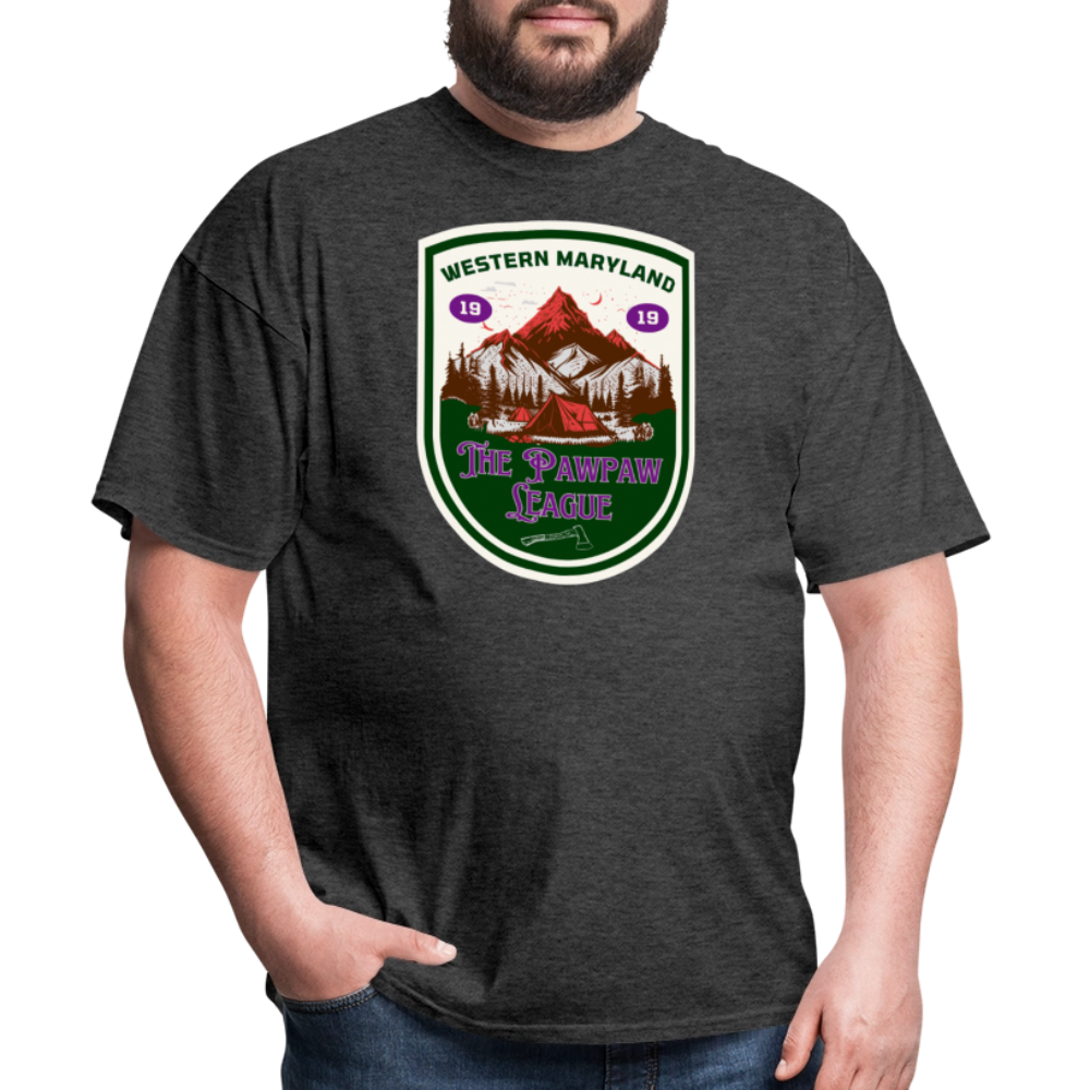 Port Righ logo T-Shirt - heather black