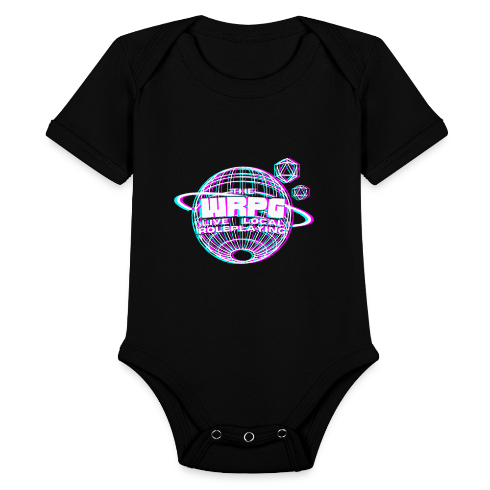 The WRPG 3d logo white Short Sleeve Baby - black