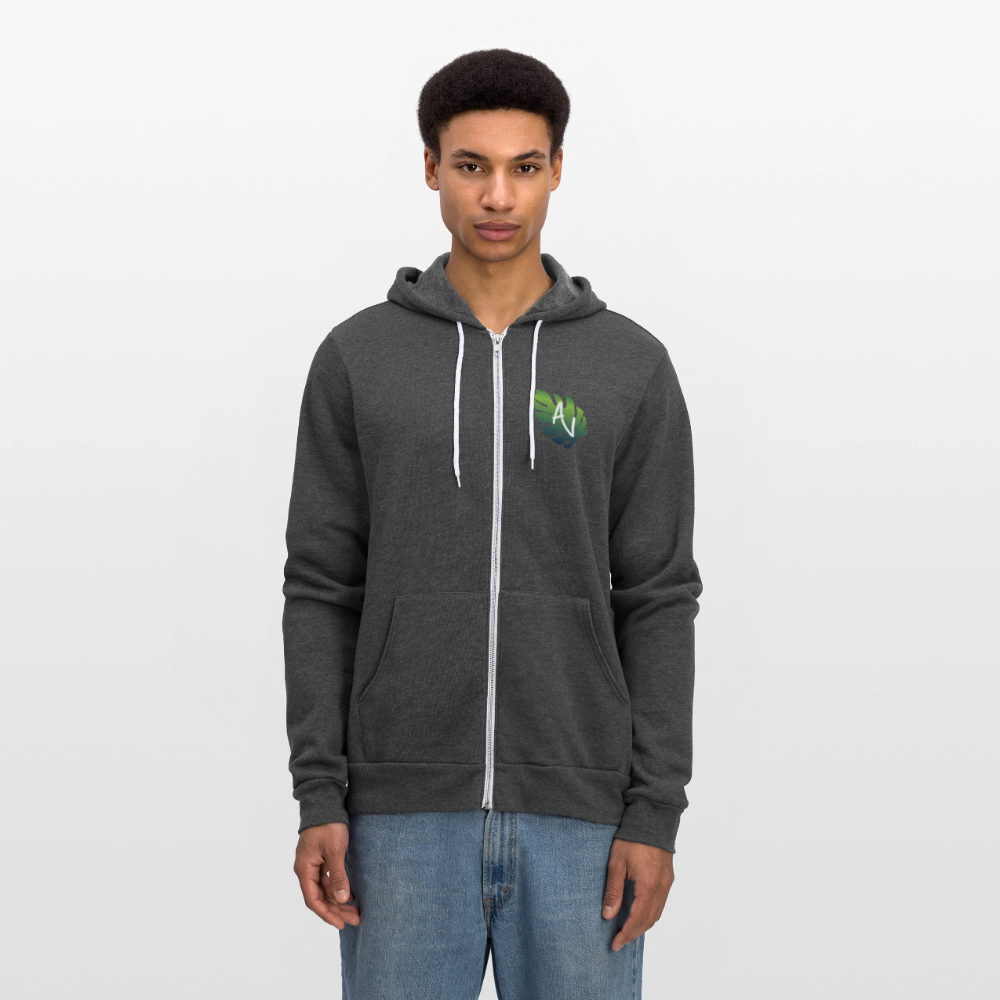 Adventure Villa Classic Zip Hoodie - charcoal grey