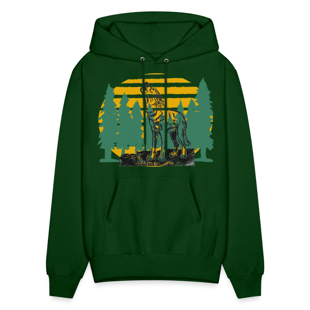 Wolf in the woods - forest green