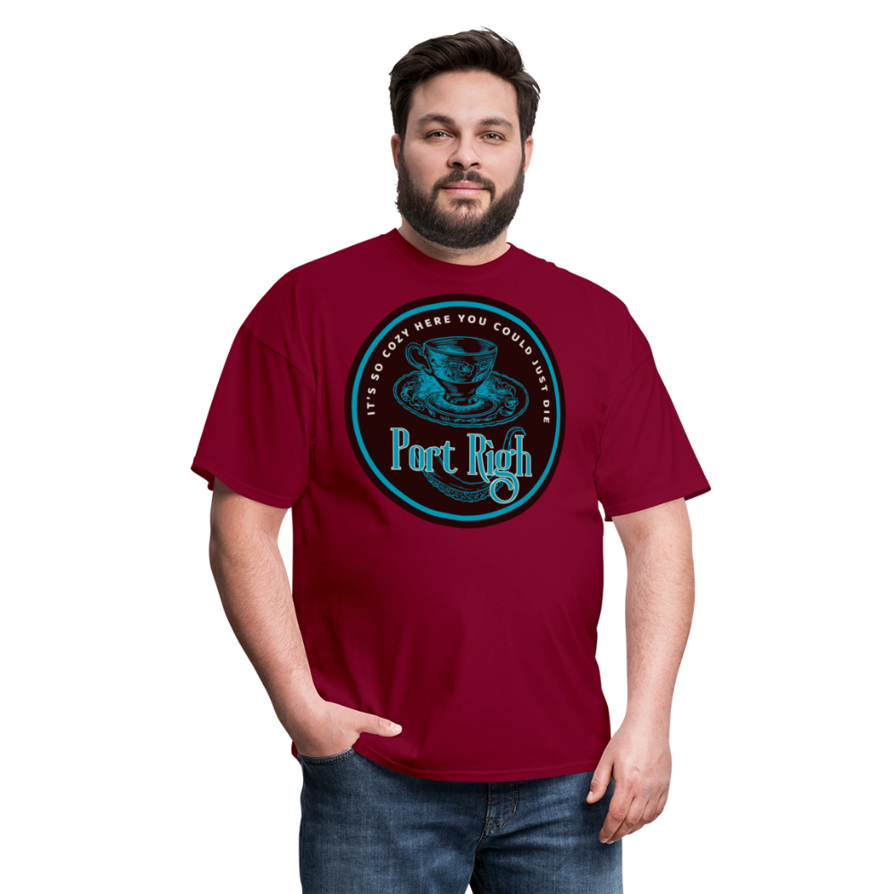 Port Righ logo T-Shirt - burgundy