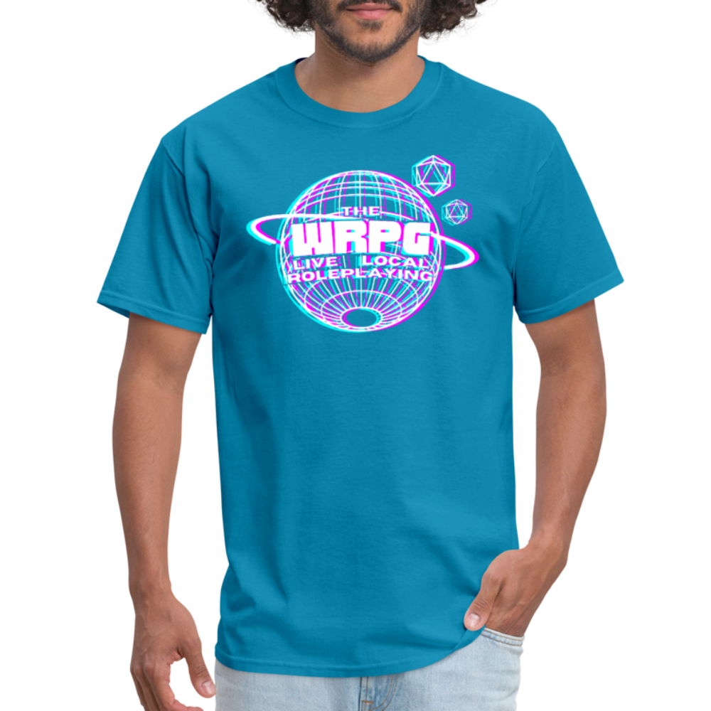 the WRPG 3d logo white T-Shirt - turquoise