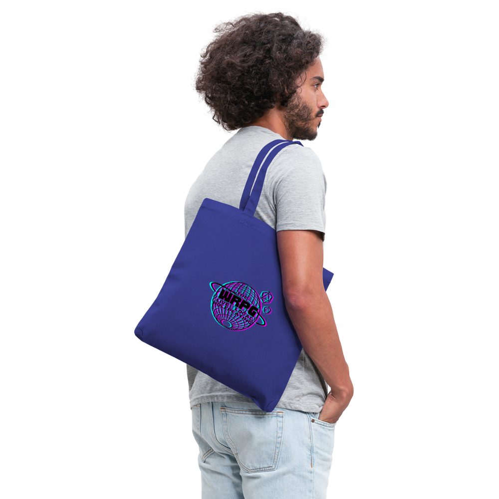 the WRPG 3d logo black Tote Bag - royal blue