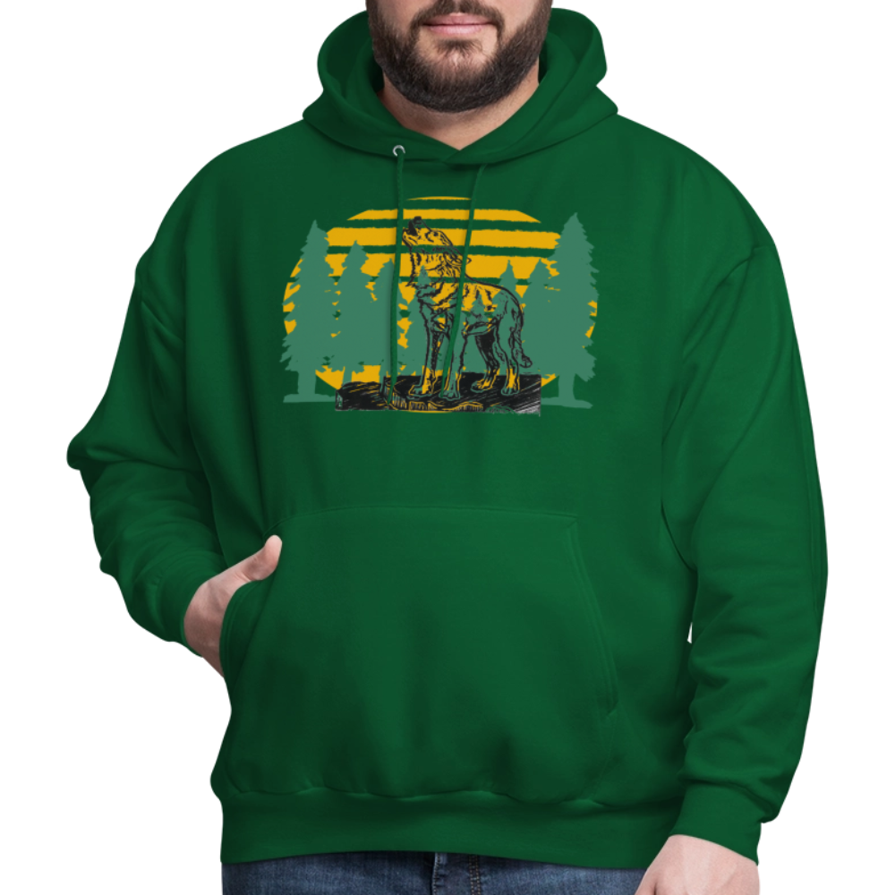 Wolf in the woods - forest green
