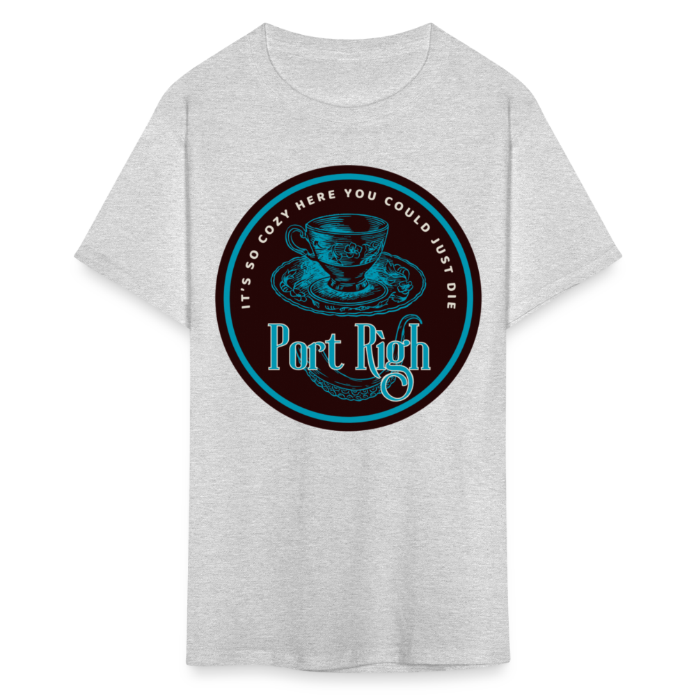 Port Righ logo T-Shirt - heather gray