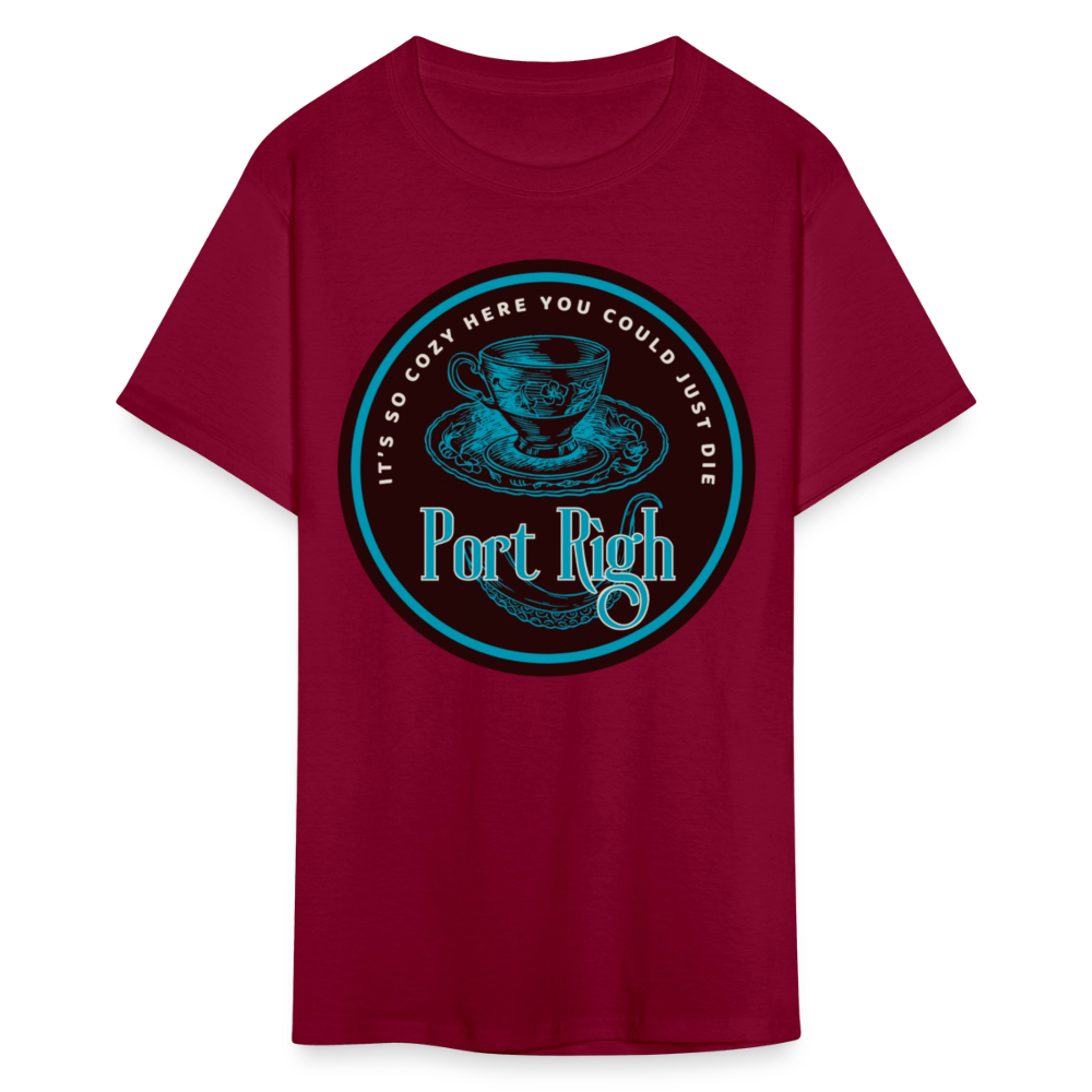 Port Righ logo T-Shirt - burgundy