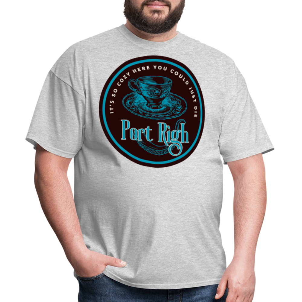 Port Righ logo T-Shirt - heather gray