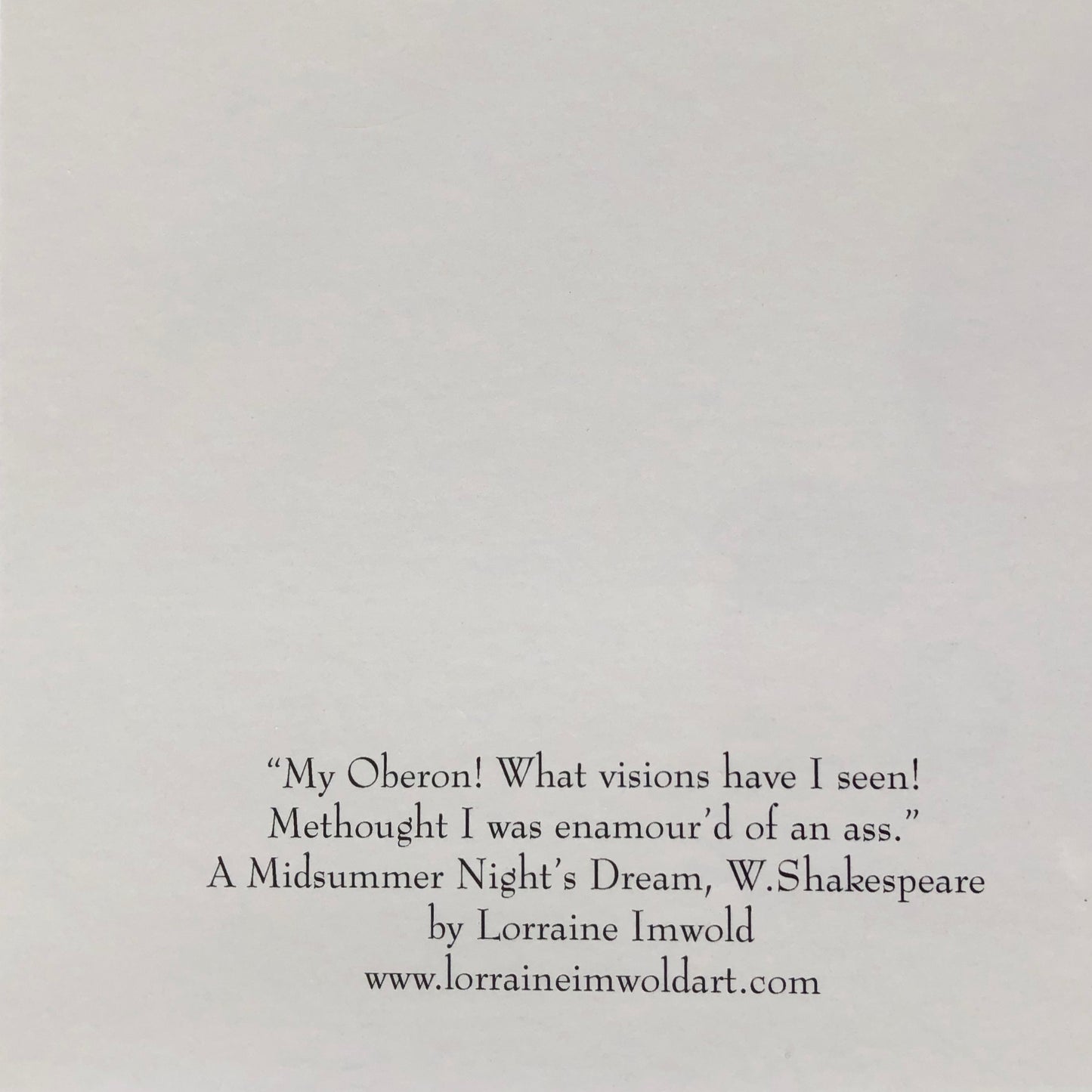 Titania’s love.