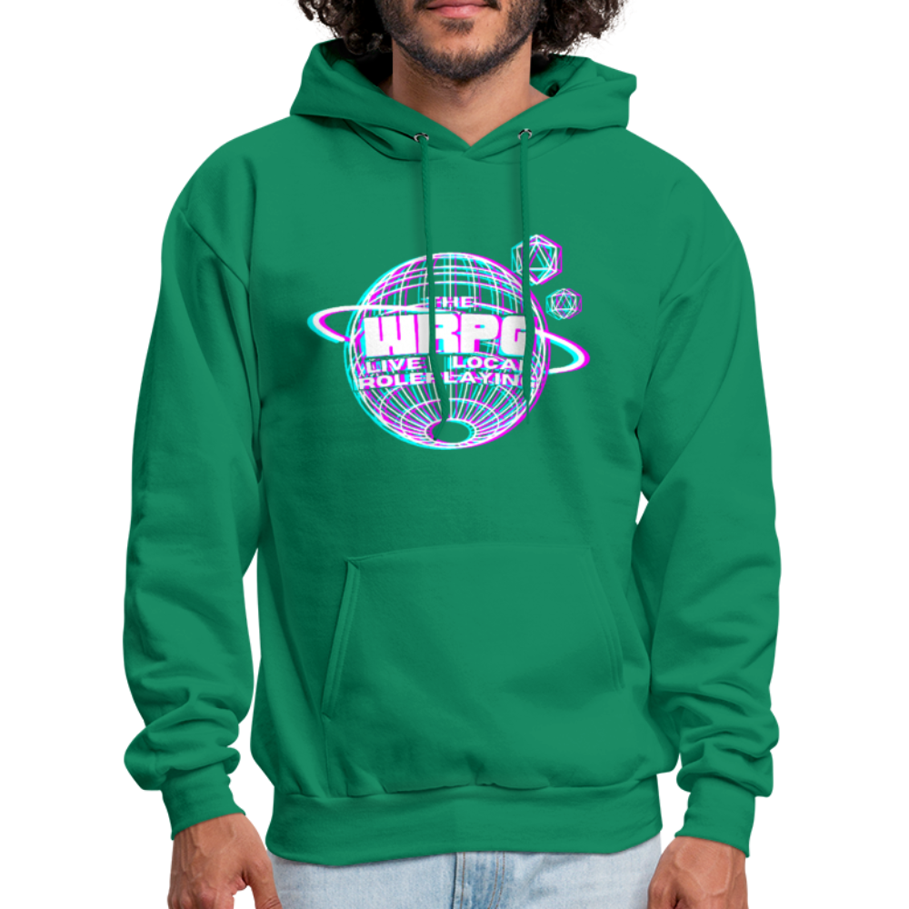 the WRPG 3d white Hoodie - kelly green