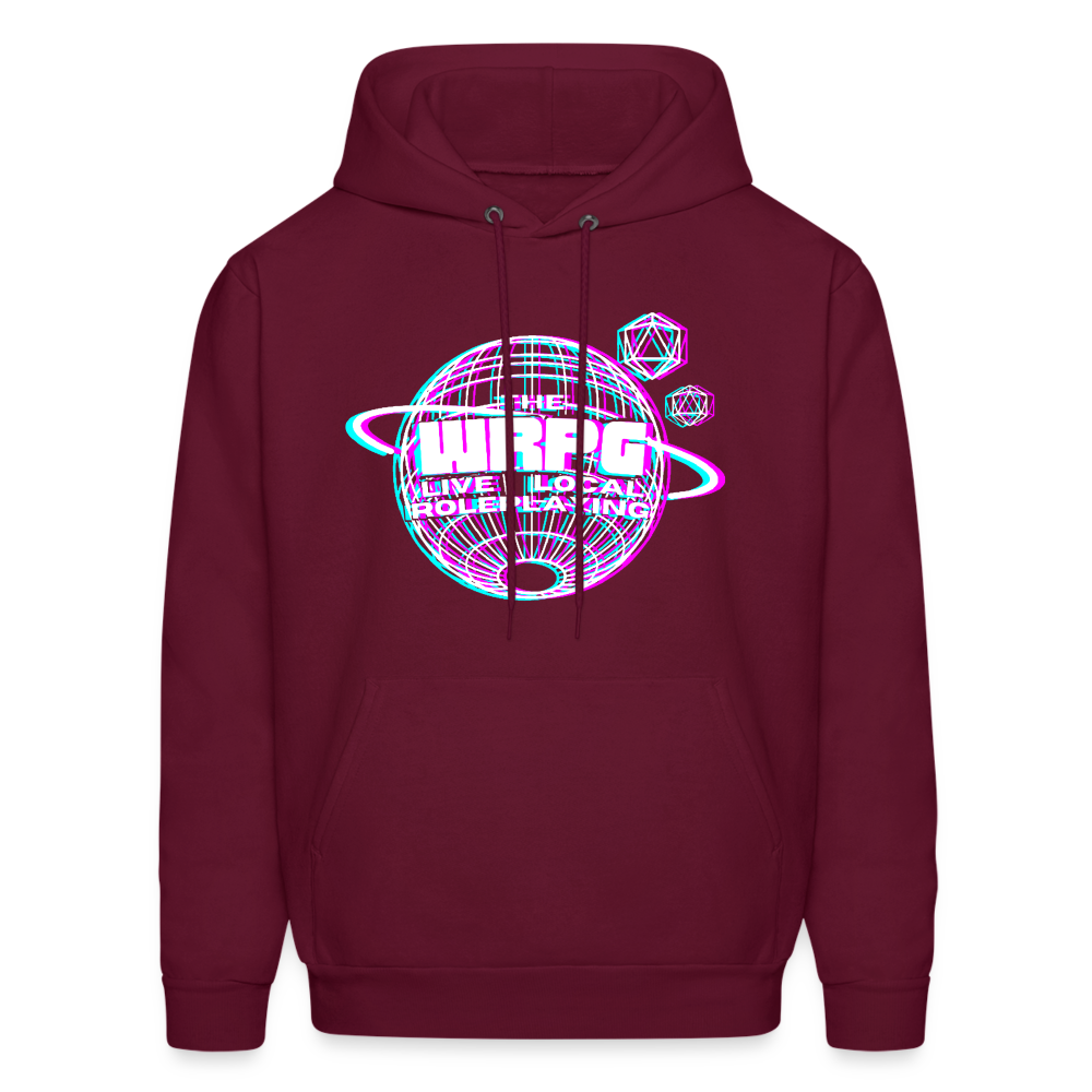 the WRPG 3d white Hoodie - burgundy