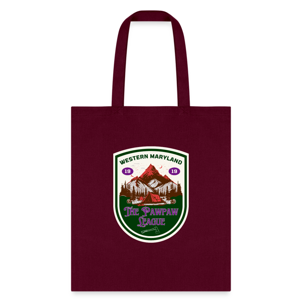The Pawpaw League Tote Bag - burgundy