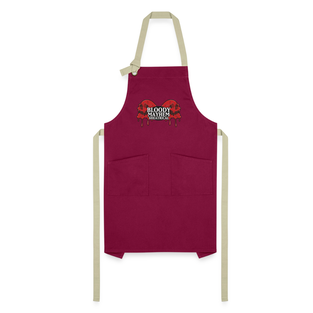 Bloody Mayhem Theatrical Logo Apron - burgundy/khaki