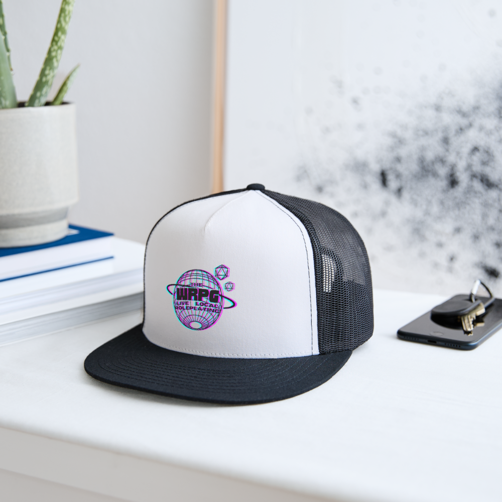 the WRPG 3d logo blackTrucker Hat - white/black
