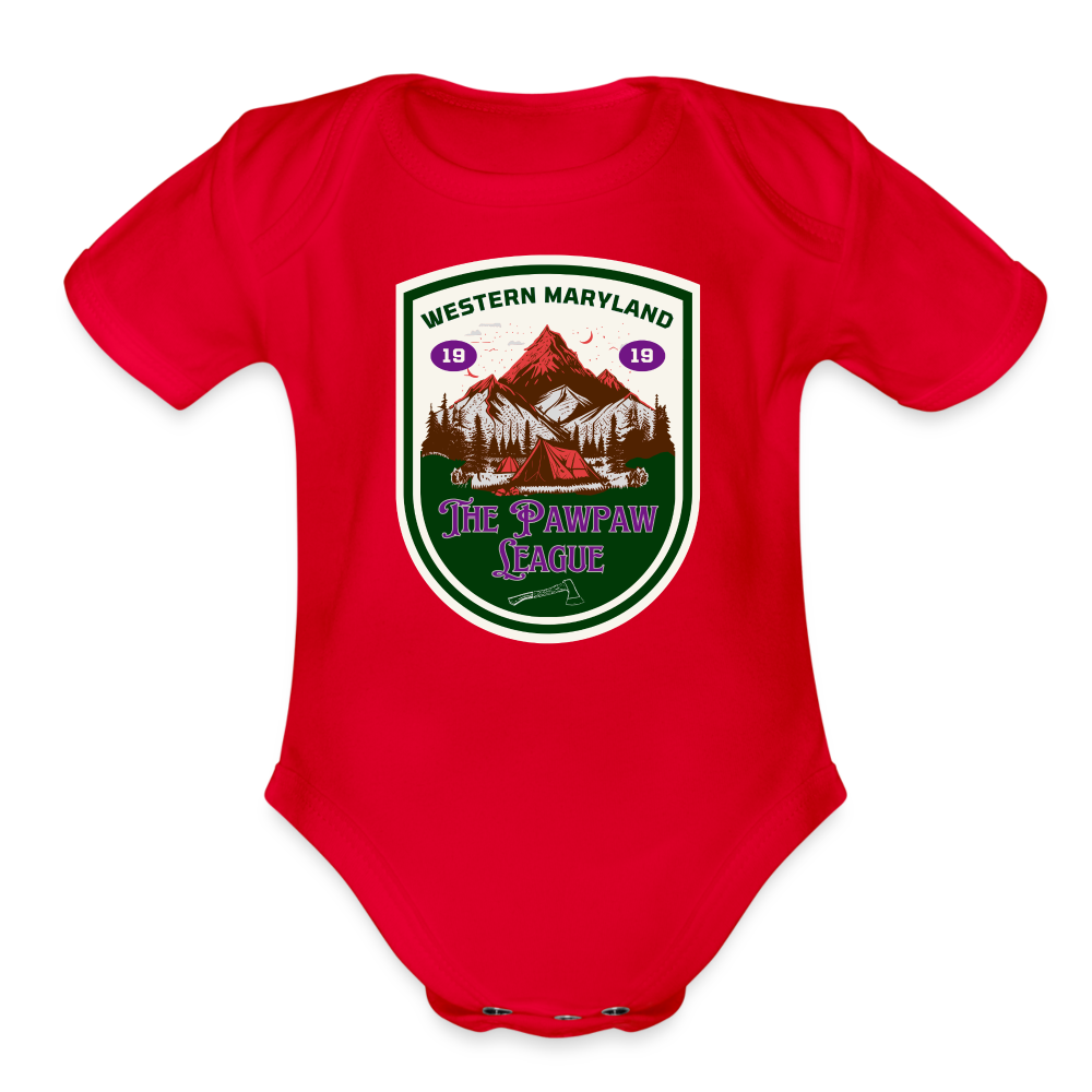 The Pawpaw League Logo Baby - red