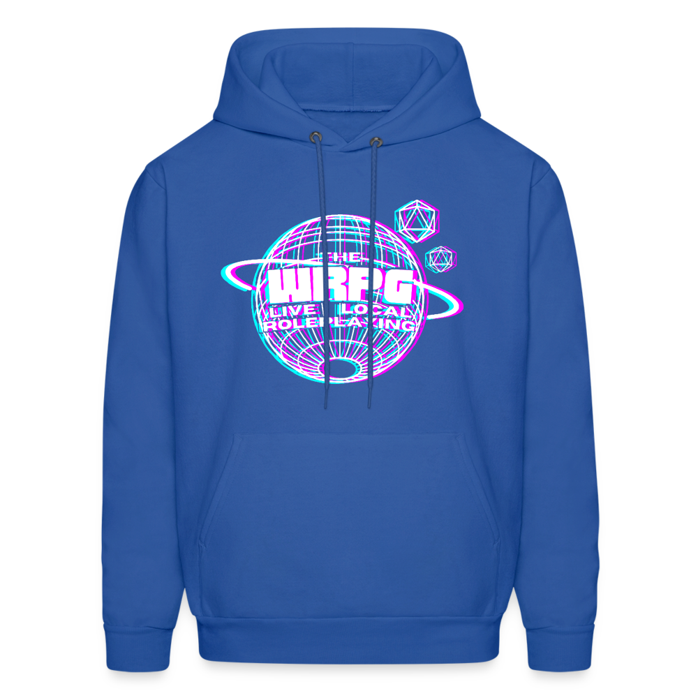 the WRPG 3d white Hoodie - royal blue