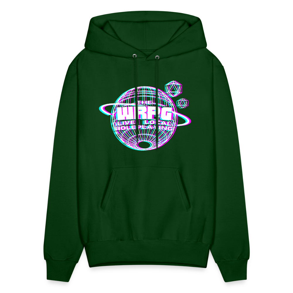 the WRPG 3d white Hoodie - forest green