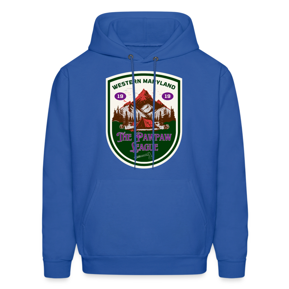 The Pawpaw League Logo white Hoodie - royal blue