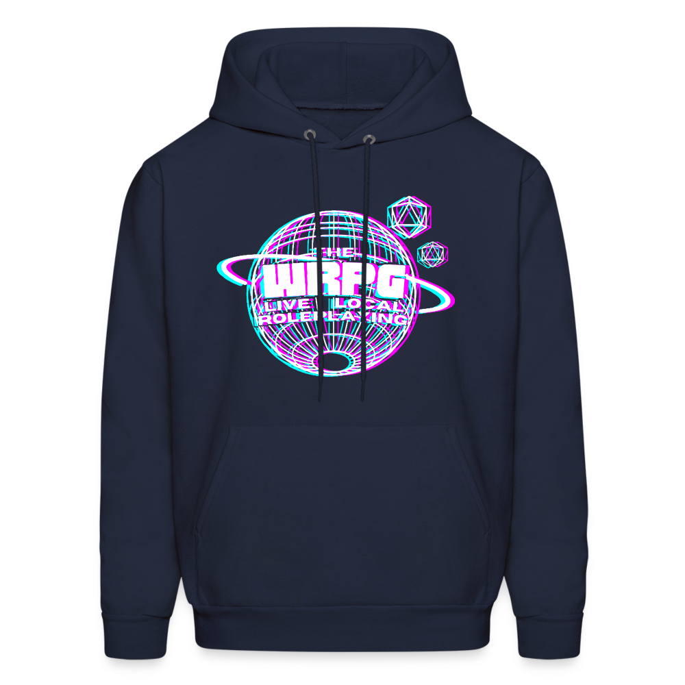 the WRPG 3d white Hoodie - navy