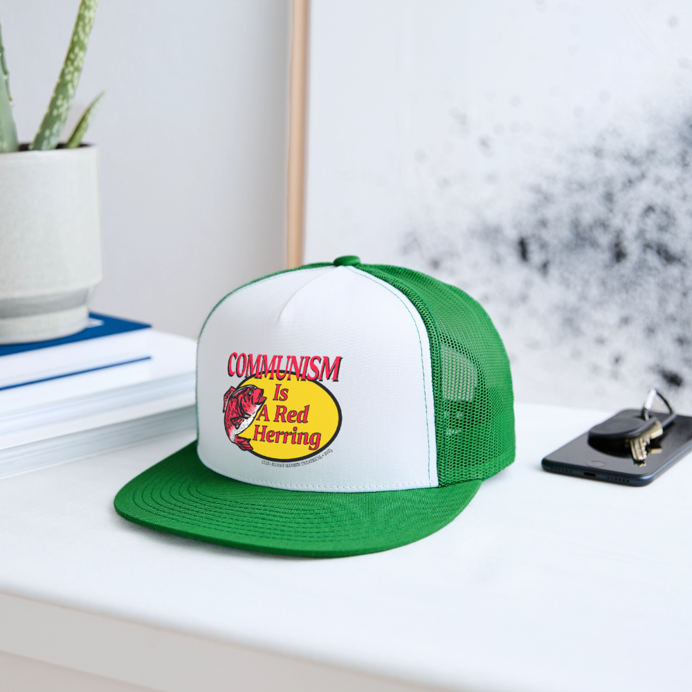 Clue Trucker Hat - white/kelly green