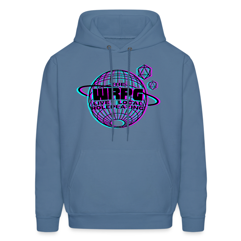 the WRPG logo 3d black Hoodie - denim blue