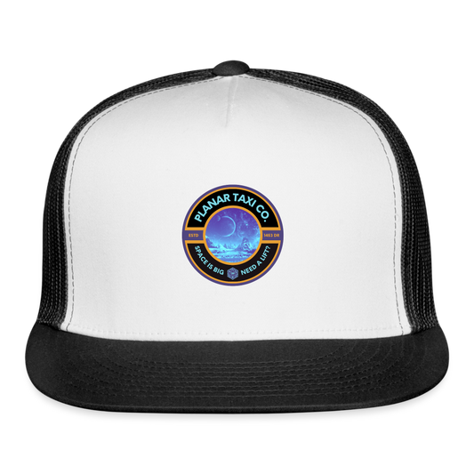 Planar Taxi Co. Trucker Hat - white/black